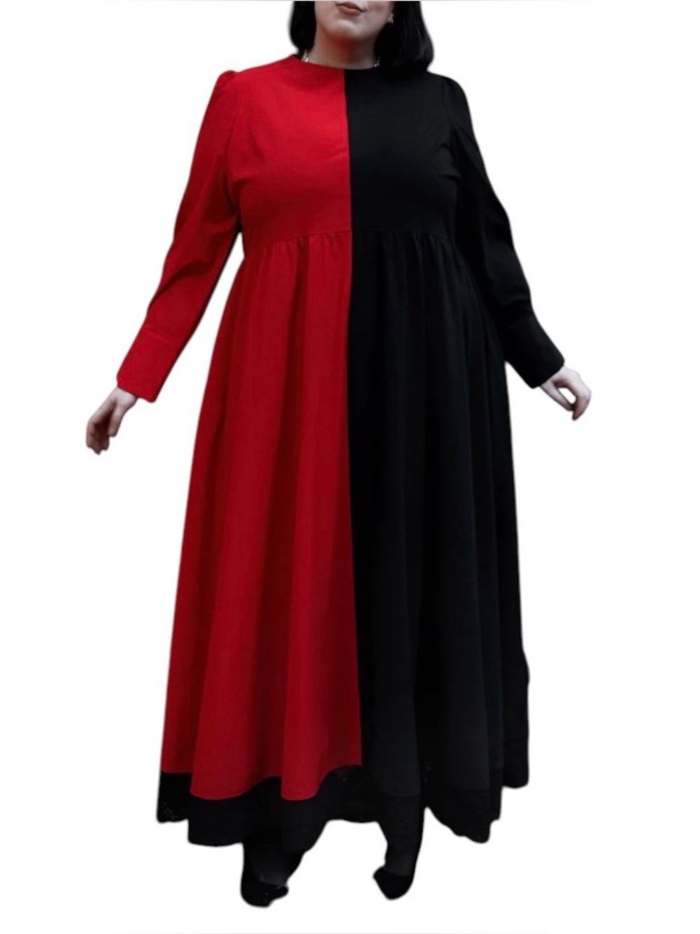 Lively Ghosts Daughter Salem Dress Halloween Goth Red Black 2XL